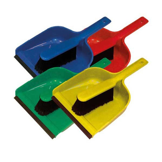 Blue dust pan and brush set