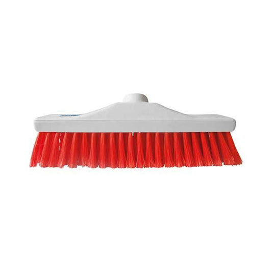 30cm Colour Coded Soft Broom Red