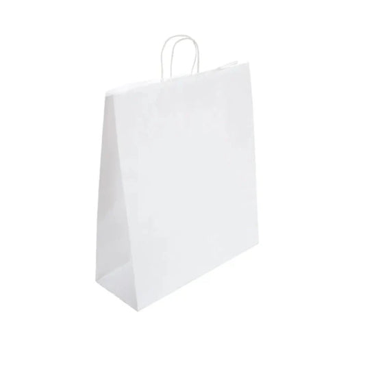 Large White Twisted Handle Paper Bags