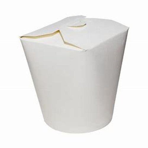 16oz Plain White Rounded Noodle Boxes