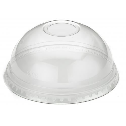 Clear Dome Lid with Hole for Smoothie Cup RPET (98mm)