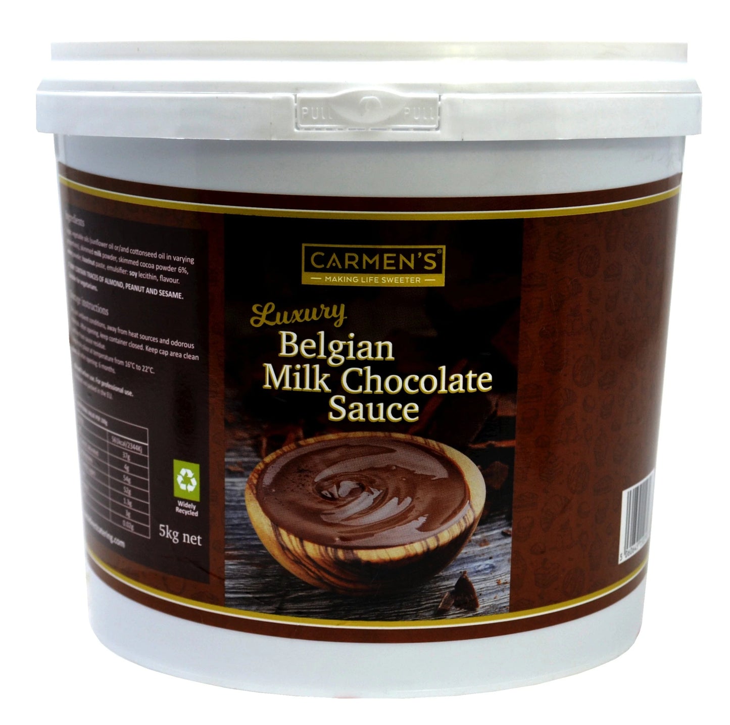 Carmen’s Luxury Belgian Milk Chocolate Sauce 5kg