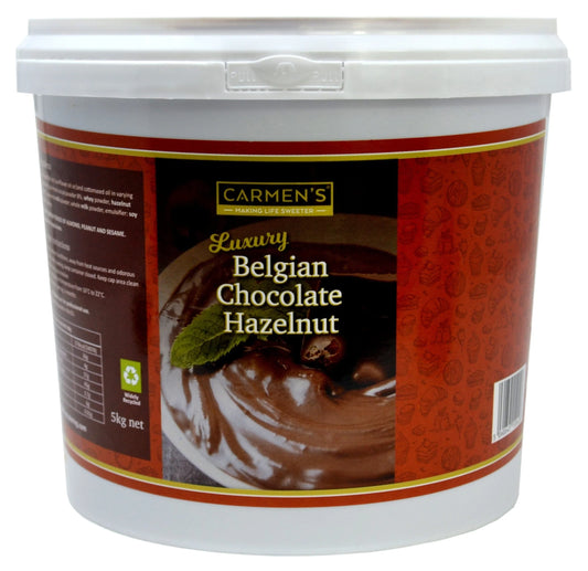 Carmen’s Luxury Belgian Milk Chocolate & Hazelnut Sauce (Nutella) 5kg