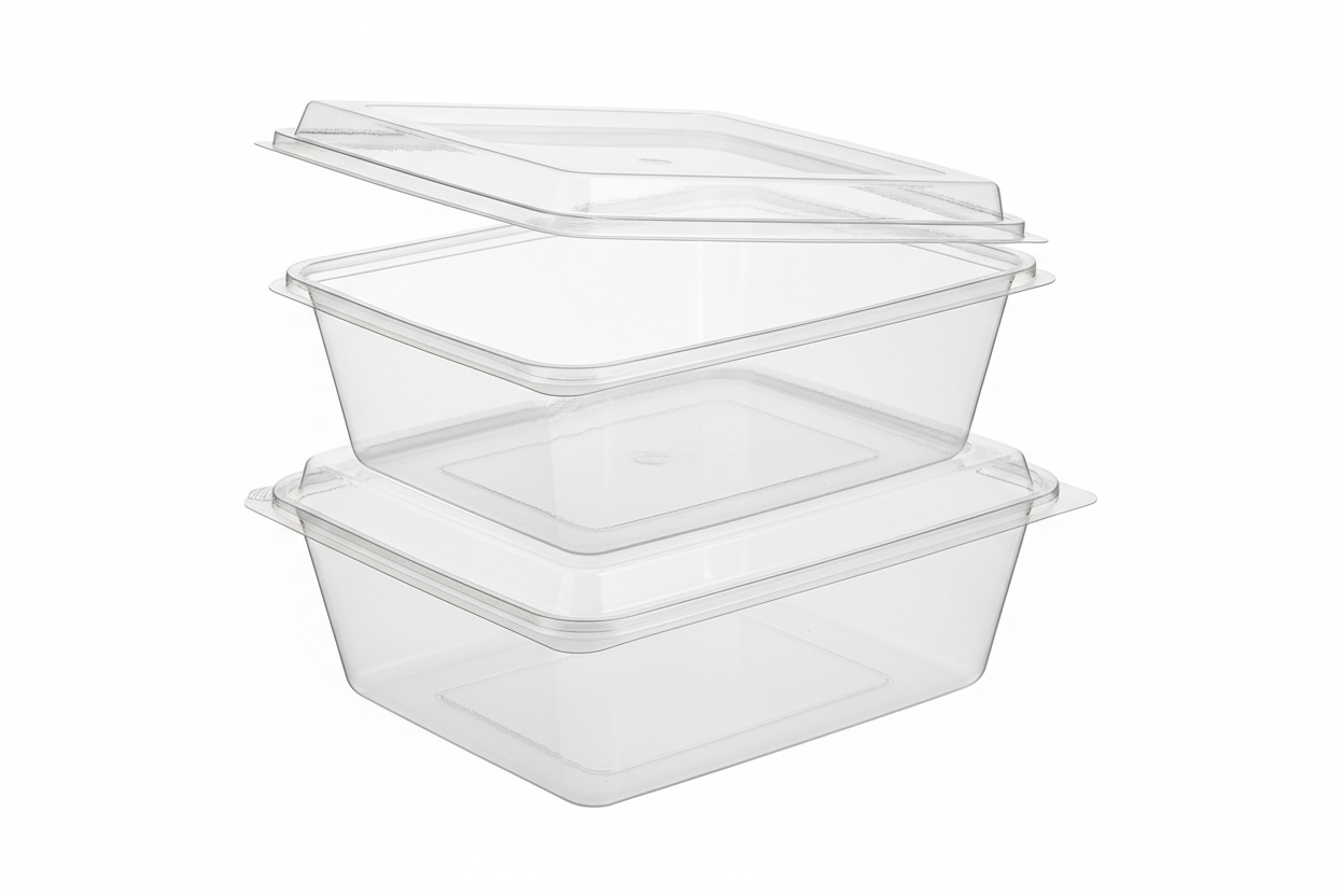 clear takeaway hinged lid salad containers 