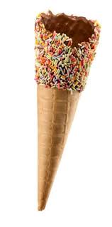 Tall Rainbow Waffle Cones