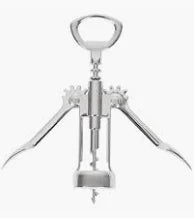 Winged Bottle Opener and Corkscrew