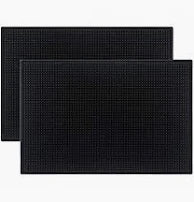 Deluxe Black Rubber Large Bar Mat 18" x 12"