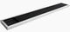 Deluxe Black Rubber Bar Mat With Stainless Steel Frame 24" x 4"
