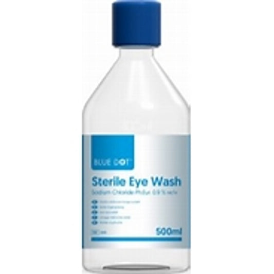 500ml Blue Dot Eye Wash Solution In Round Bottle