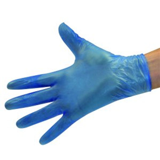 Blue Vinyl Gloves Powder Free