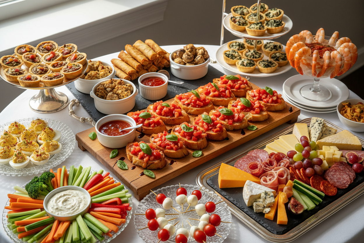 various different appetisers 